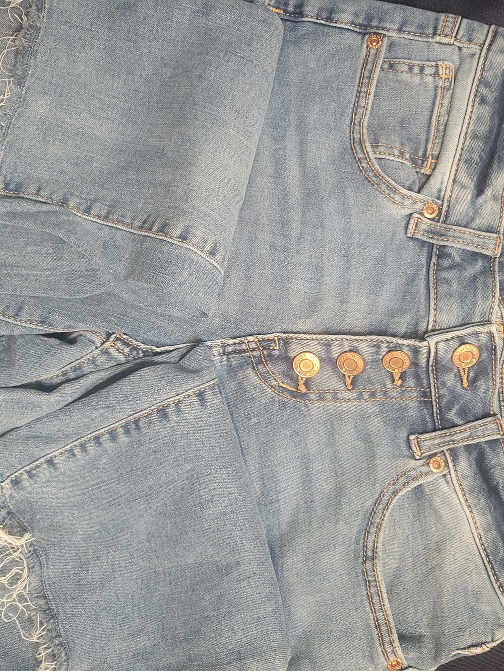 Maurices Light Blue High-Rise Button-Fly Jeans